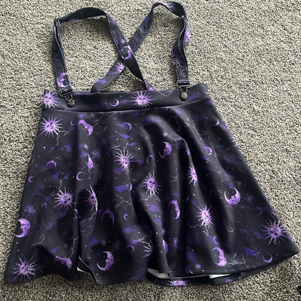 Hot Topic Celestial Suspender Skirt
